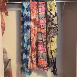 4 Women's thin scarves New with tags